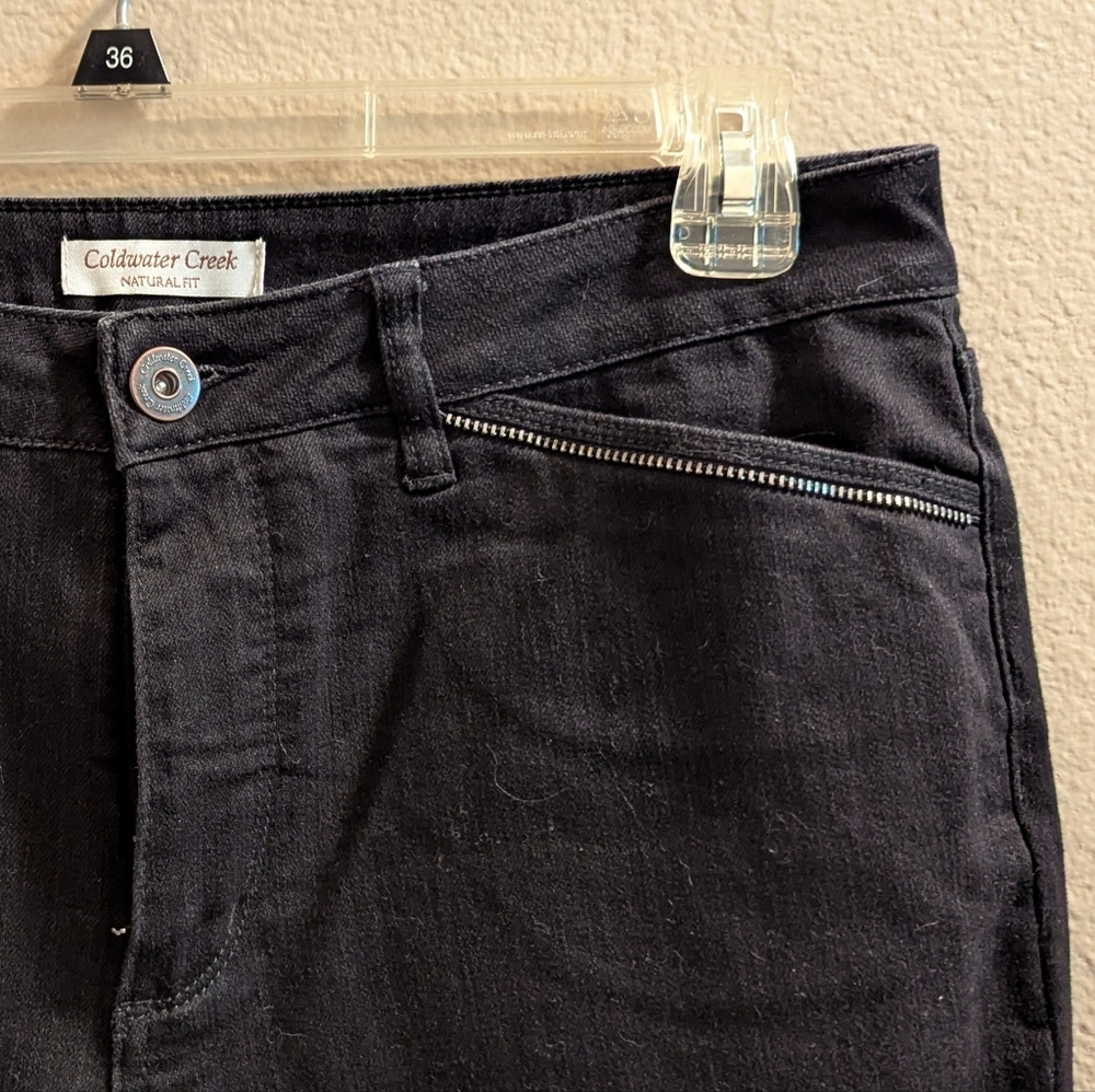 Straight Leg Zipper Pocket Jeans